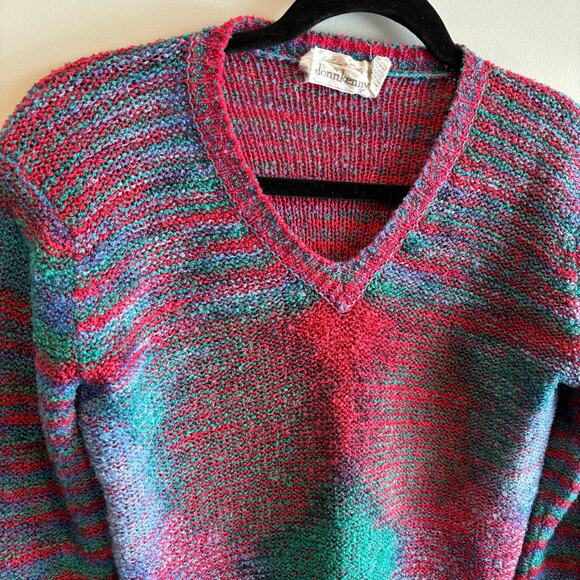 Vintage Exclusive Designs by Donnkenny Multicolor Textured Sweater - size Large - Picture 2 of 4
